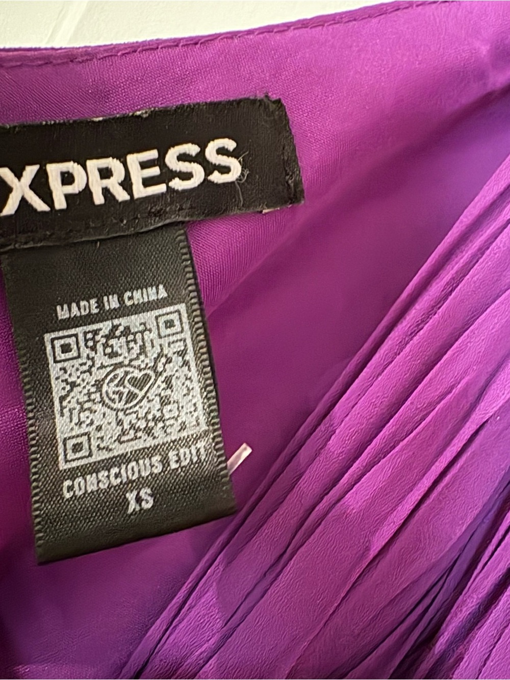 Express Vibrant Purple One-Shoulder Ruffle Mini Dress - Picture 4 of 5